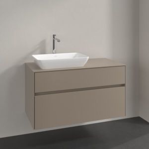 Villeroy and Boch Collaro vanity unit C11000VM 100x54.8x50cm, washbasin left, taupe