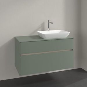 Meuble sous-vasque Villeroy et Boch Collaro C11100AF 100x54,8x50cm, vasque à droite, vert tendre