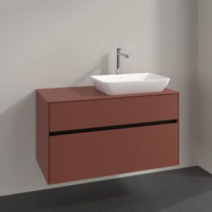 Villeroy und Boch Collaro Waschtischunterschrank C11100AH 100x54,8x50cm, Waschtisch rechts, wine red