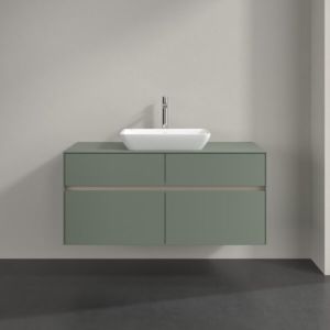 Villeroy und Boch Collaro Waschtischunterschrank C11200AF 120x54,8x50cm, Waschtisch mittig, soft green