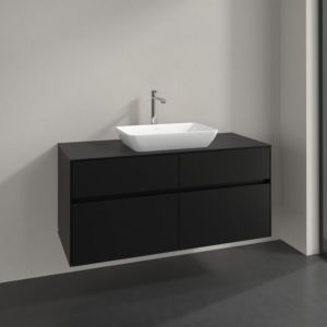 Villeroy und Boch Collaro Waschtischunterschrank C11200VL 120x54,8x50cm, Waschtisch mittig, volcano black