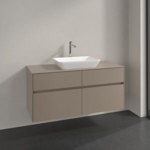 Villeroy and Boch Collaro vanity unit C11200VM 120x54.8x50cm, center washbasin, taupe