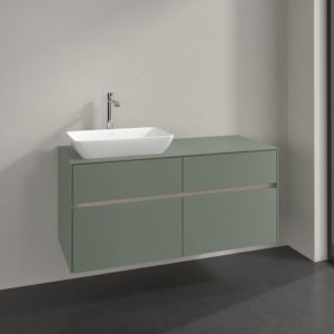 Villeroy and Boch Collaro vanity unit C11300AF 120x54.8x50cm, washbasin left, soft green