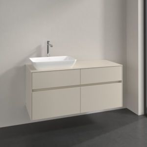 Villeroy and Boch Collaro vanity unit C11300VN 120x54.8x50cm, washbasin left, cashmere grey