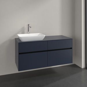 Villeroy and Boch Collaro vanity unit C11300VQ 120x54.8x50cm, washbasin left, marine blue