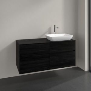 Villeroy und Boch Collaro Waschtischunterschrank C114B0AB 120x54,8x50cm, Waschtisch rechts, LED-Beleuchtung 8,8 W, black oak