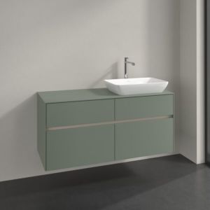 Meuble sous-vasque Villeroy et Boch Collaro C11400AF 120x54,8x50cm, vasque à droite, vert tendre