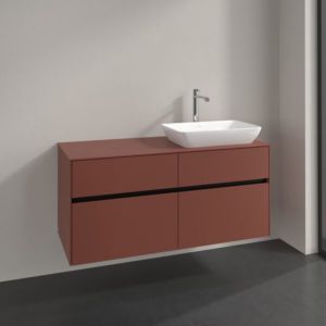 Villeroy und Boch Collaro Waschtischunterschrank C11400AH 120x54,8x50cm, Waschtisch rechts, wine red