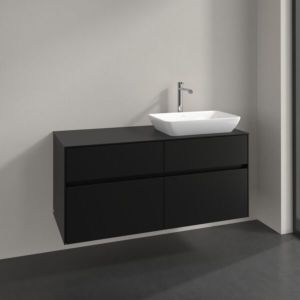 Villeroy und Boch Collaro Waschtischunterschrank C11400VL 120x54,8x50cm, Waschtisch rechts, volcano black