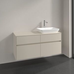 Villeroy and Boch Collaro vanity unit C11400VN 120x54.8x50cm, washbasin right, cashmere grey