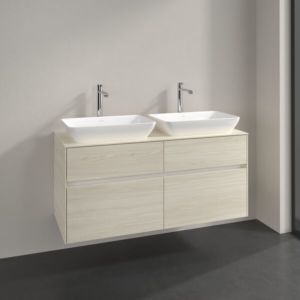 Villeroy und Boch Collaro Waschtischunterschrank C11500AA 120x54,8x50cm, für 2 Waschtische, white oak