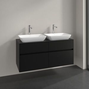 Villeroy und Boch Collaro Waschtischunterschrank C11500VL 120x54,8x50cm, für 2 Waschtische, volcano black