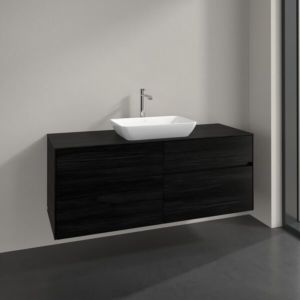 Villeroy und Boch Collaro Waschtischunterschrank C11600AB 140x54,8x50cm, für Waschtisch mittig, black oak