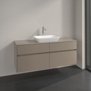 Meuble sous-vasque Villeroy et Boch Collaro C11600VM 140x54,8x50cm, pour vasque centrale, taupe