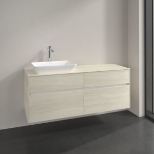 Villeroy und Boch Collaro Waschtischunterschrank C117B0AA 140x54,8x50cm, Waschtisch links, LED-Beleuchtung 10,4W, white oak