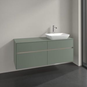 Villeroy und Boch Collaro Waschtischunterschrank C11800AF 140x54,8x50cm, Waschtisch rechts, soft green