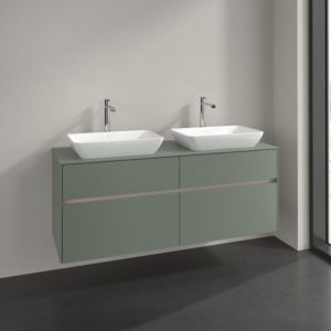 Villeroy und Boch Collaro Waschtischunterschrank C11900AF 140x54,8x50cm, für 2 Waschtische, soft green