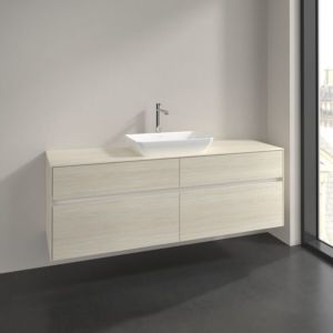 Meuble sous-vasque Villeroy et Boch Collaro C12000AA 160x54,8x50cm, vasque centrale, chêne blanc