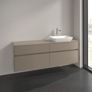 Villeroy und Boch Collaro Waschtischunterschrank C12200VM 160x54,8x50cm, Waschtisch rechts, taupe