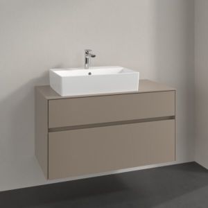 Villeroy and Boch Collaro vanity unit C12600VM 100x54.8x50cm, washbasin left, taupe