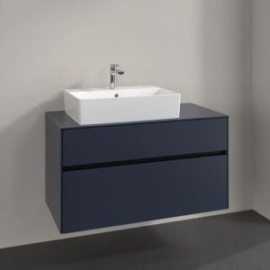 Villeroy and Boch Collaro vanity unit C12600VQ 100x54.8x50cm, washbasin left, marine blue