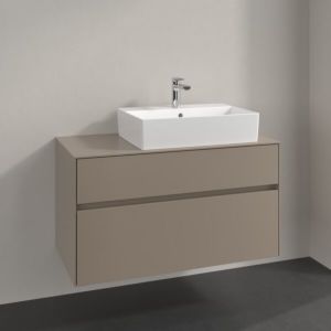 Villeroy and Boch Collaro vanity unit C12700VM 100x54.8x50cm, washbasin right, taupe