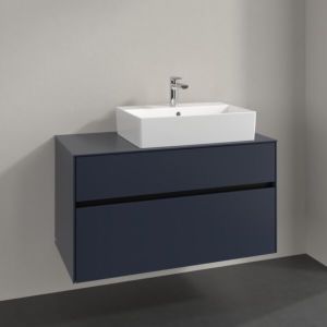Villeroy and Boch Collaro vanity unit C12700VQ 100x54.8x50cm, washbasin right, marine blue