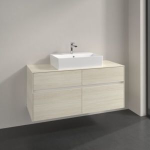 Villeroy and Boch Collaro vanity unit C12800AA 120x54.8x50cm, center washbasin, white oak
