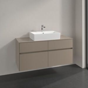 Villeroy and Boch Collaro vanity unit C12800VM 120x54.8x50cm, center washbasin, taupe