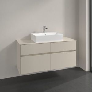 Villeroy und Boch Collaro Waschtischunterschrank C12800VN 120x54,8x50cm, Waschtisch mittig, cashmere grey