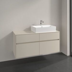 Villeroy and Boch Collaro vanity unit C130B0VN 120x54.8x50cm, washbasin on the right, LED lighting 8.8W, cashmere grey
