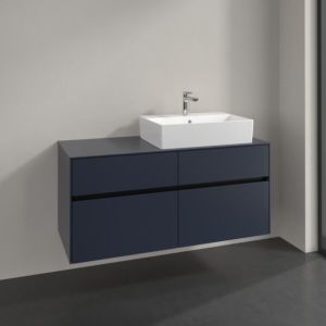 Villeroy and Boch Collaro vanity unit C13000VQ 120x54.8x50cm, washbasin right, marine blue