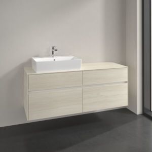 Villeroy und Boch Collaro Waschtischunterschrank C13200AA 140x54,8x50cm, Waschtisch links, white oak