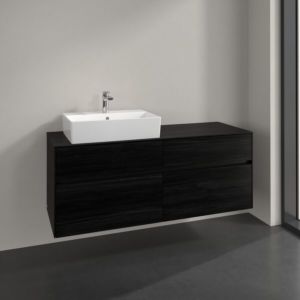 Villeroy und Boch Collaro Waschtischunterschrank C13200AB 140x54,8x50cm, Waschtisch links, black oak
