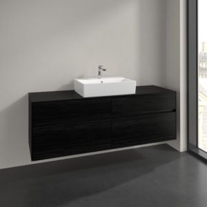 Villeroy und Boch Collaro Waschtischunterschrank C13400AB 160x54,8x50cm, Waschtisch mittig, black oak