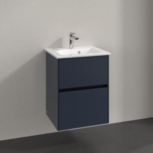 Villeroy and Boch Collaro vanity unit C14100VQ 47.2x61x40.4cm, center basin, marine blue