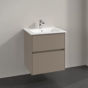 Villeroy und Boch Collaro Waschtischunterschrank C14200VM 56,1x61x48cm, Waschbecken mittig, taupe