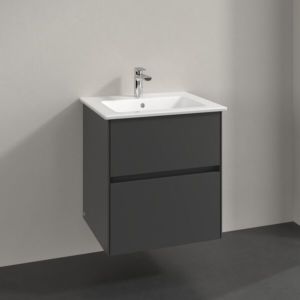 Meuble sous-vasque Villeroy et Boch Collaro C142B0VR 56,1 x 61 x 48 cm, vasque centrale, éclairage LED 3,9 W, graphite