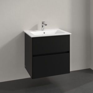 Villeroy und Boch Collaro Waschtischunterschrank C14300VL 61,1x61x48cm, Waschbecken mittig, volcano black
