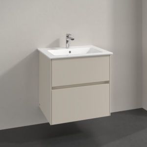 Villeroy and Boch Collaro vanity unit C14300VN 61.1x61x48cm, center basin, cashmere grey