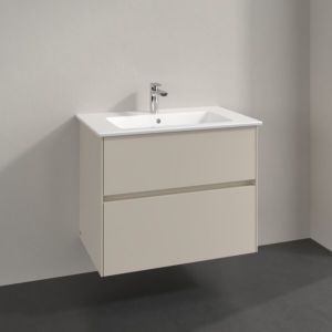 Meuble sous-vasque Villeroy et Boch Collaro C14400VN 76,1 x 61 x 48 cm, vasque centrale, gris cachemire