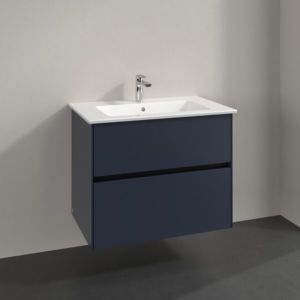 Villeroy und Boch Collaro Waschtischunterschrank C14400VQ 76,1x61x48cm, Waschbecken mittig, marine blue