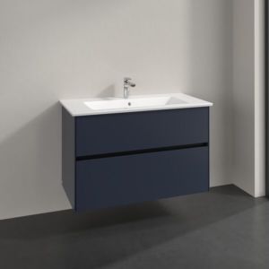 Villeroy and Boch Collaro vanity unit C14500VQ 96.1x61x48cm, center basin, marine blue