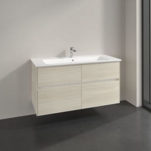Meuble sous-vasque Villeroy et Boch Collaro C14600AA 116,1 x 61 x 48 cm, vasque centrale, chêne blanc
