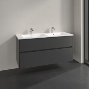Meuble sous-vasque Villeroy et Boch Collaro C14700VR 126,1 x 61 x 48 cm, vasque centrale, graphite