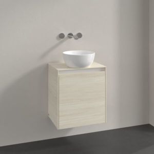 Meuble sous-vasque Villeroy et Boch Collaro C14800AA 50x54,8x38cm, vasque centrale, chêne blanc