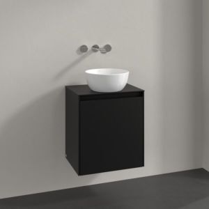 Villeroy and Boch Collaro vanity unit C14800VL 50x54.8x38cm, center washbasin, volcano black