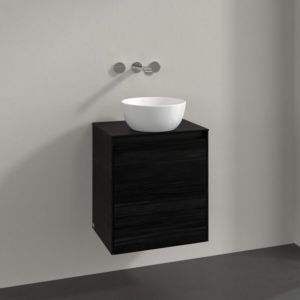Meuble sous-vasque Villeroy et Boch Collaro C14900AB 50x54,8x38cm, vasque centrale, chêne noir