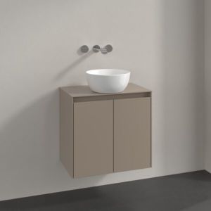 Villeroy und Boch Collaro Waschtischunterschrank C15000VM 60x54,8x38cm, Waschtisch mittig, taupe