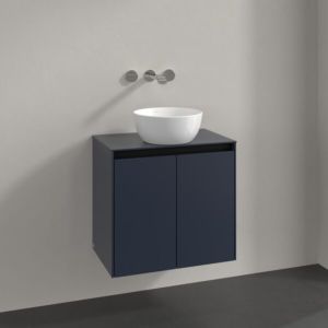 Villeroy und Boch Collaro Waschtischunterschrank C150B0VQ 60x54,8x38cm, Waschtisch mittig, LED-Beleuchtung 4,2 W, marine blue